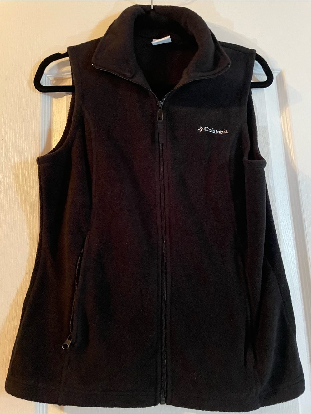 Columbia Black Full-Zip Fleece Vest - Women's